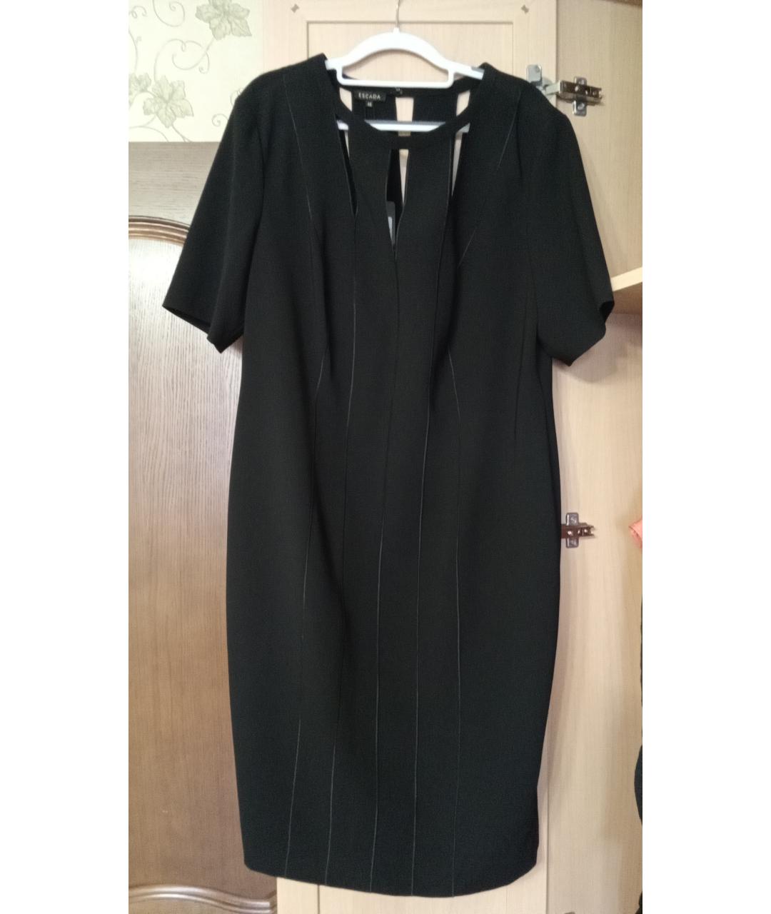 ESCADA Черное вискозное повседневное платье, фото 5