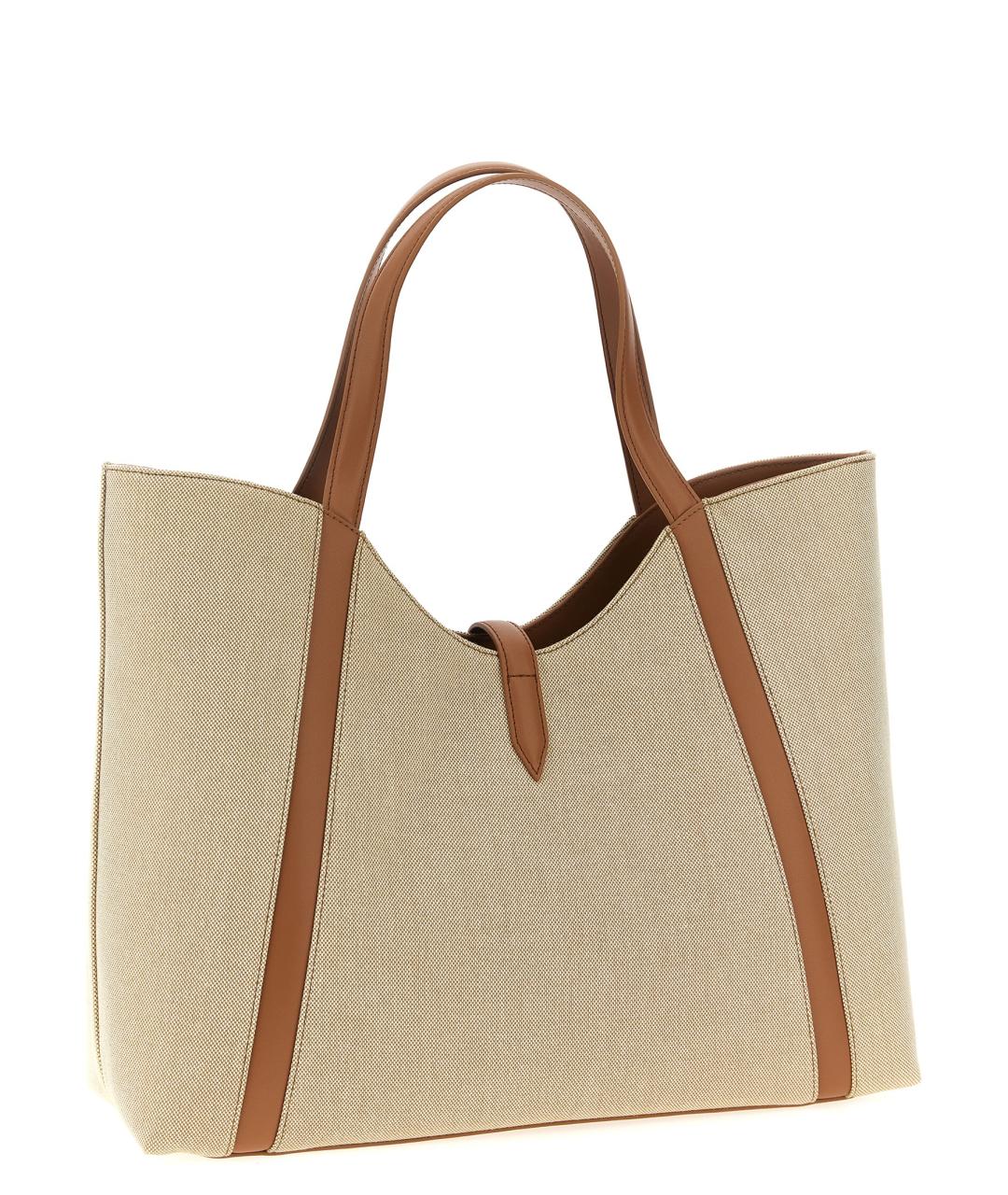 FURLA Бежевая хлопковая сумка тоут, фото 2