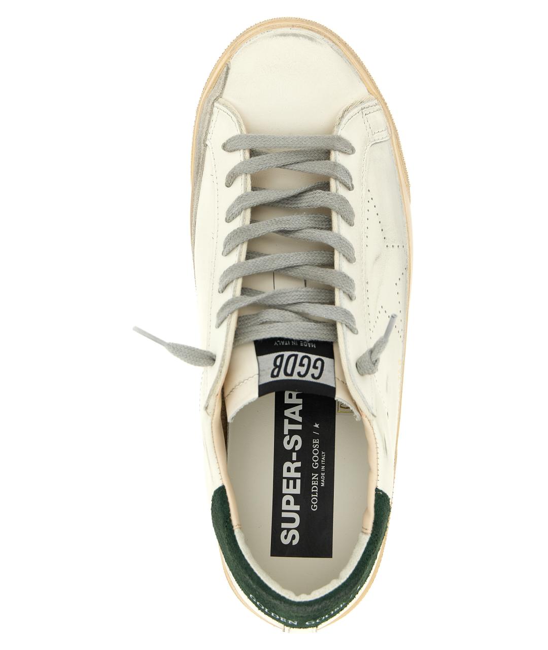 GOLDEN GOOSE DELUXE BRAND Белые кожаные низкие кроссовки / кеды, фото 4