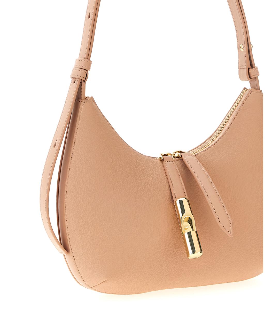 FURLA Розовая кожаная сумка через плечо, фото 3