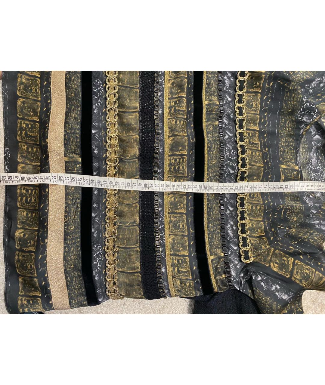CHANEL Золотая шелковая блузы, фото 6