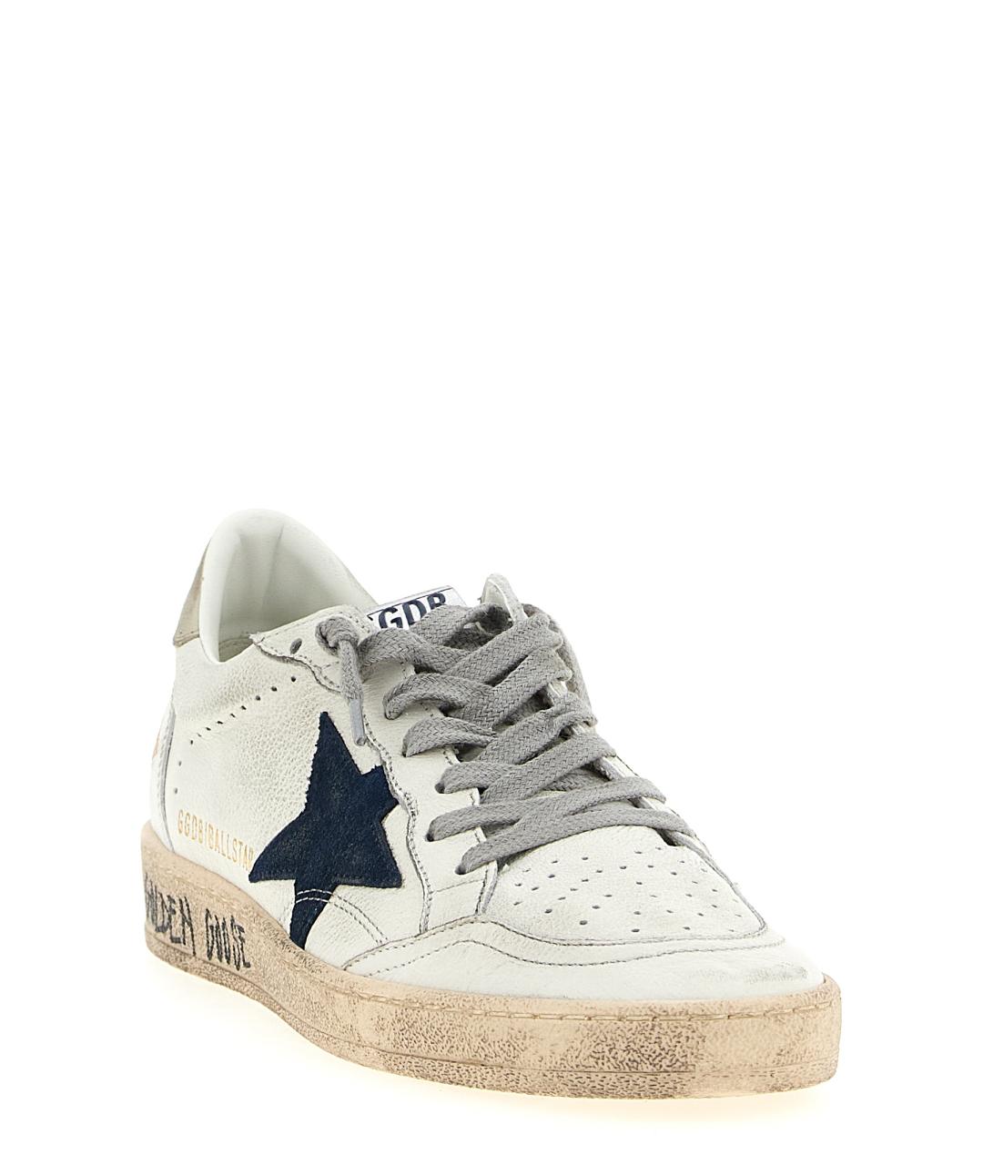 GOLDEN GOOSE DELUXE BRAND Белые кожаные низкие кроссовки / кеды, фото 3
