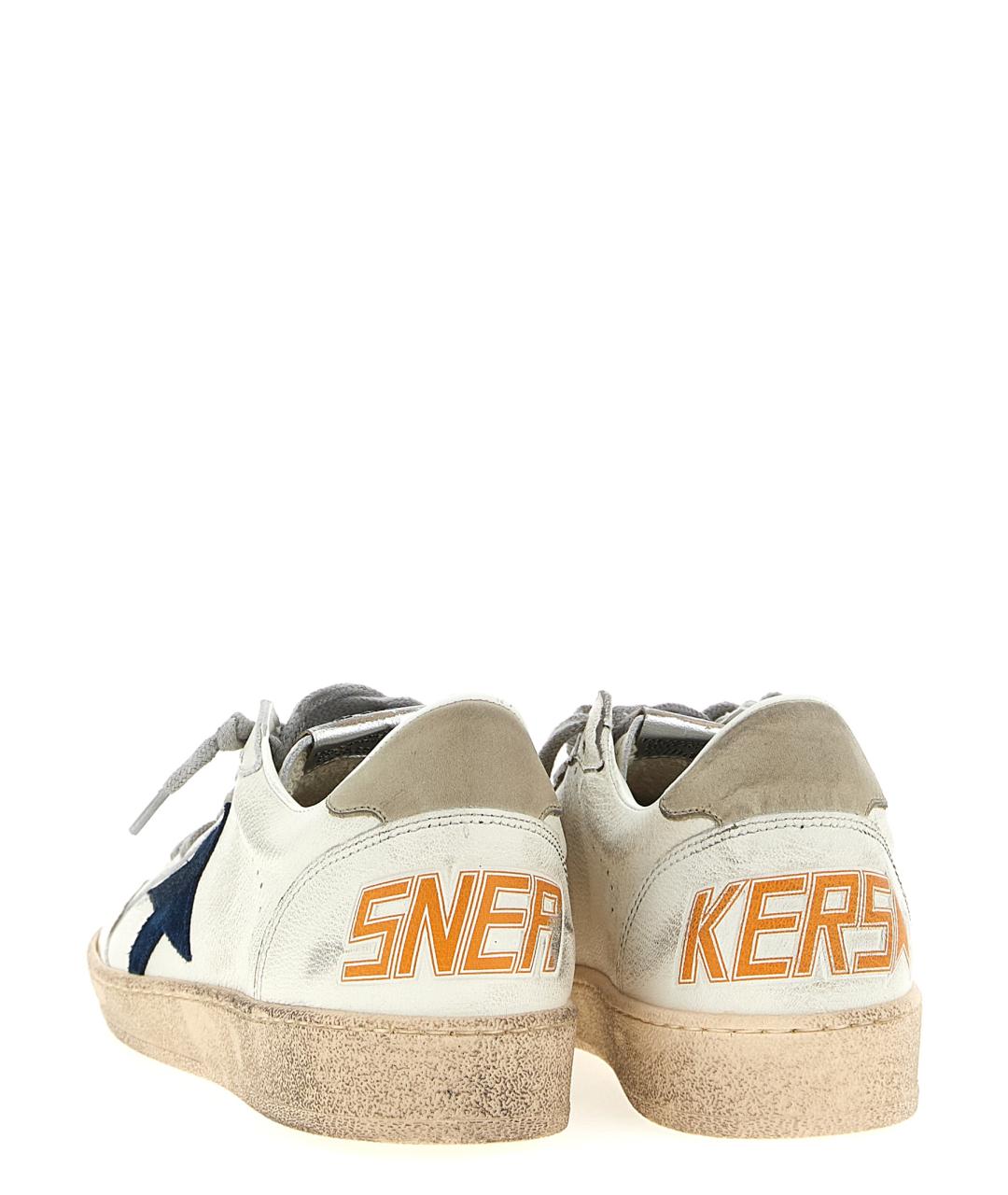 GOLDEN GOOSE DELUXE BRAND Белые кожаные низкие кроссовки / кеды, фото 2