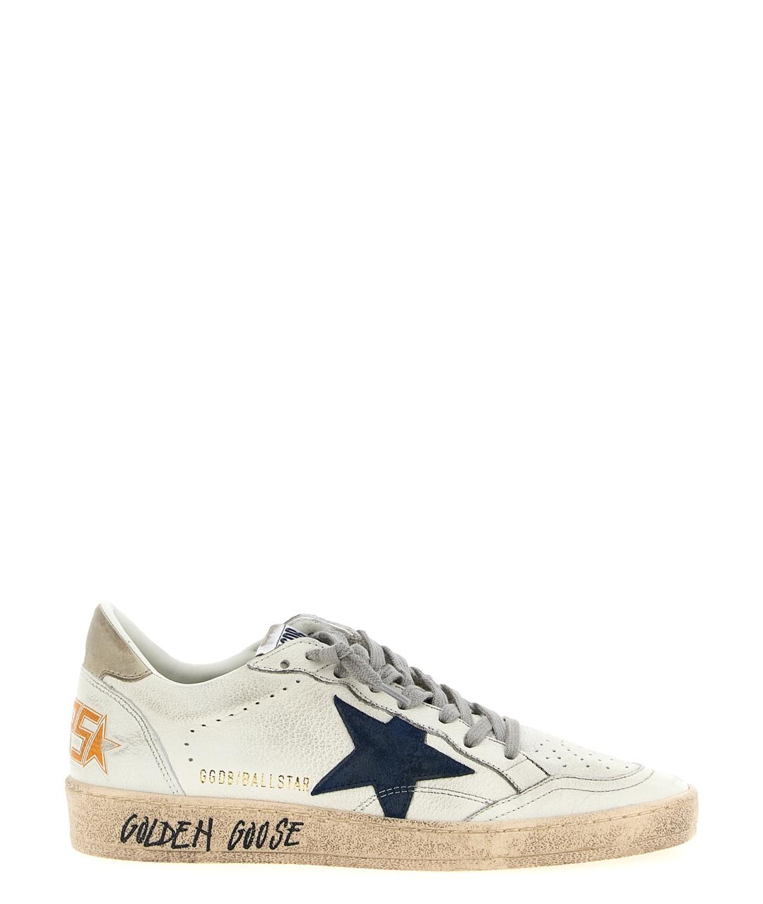 GOLDEN GOOSE DELUXE BRAND Белые кожаные низкие кроссовки / кеды, фото 1