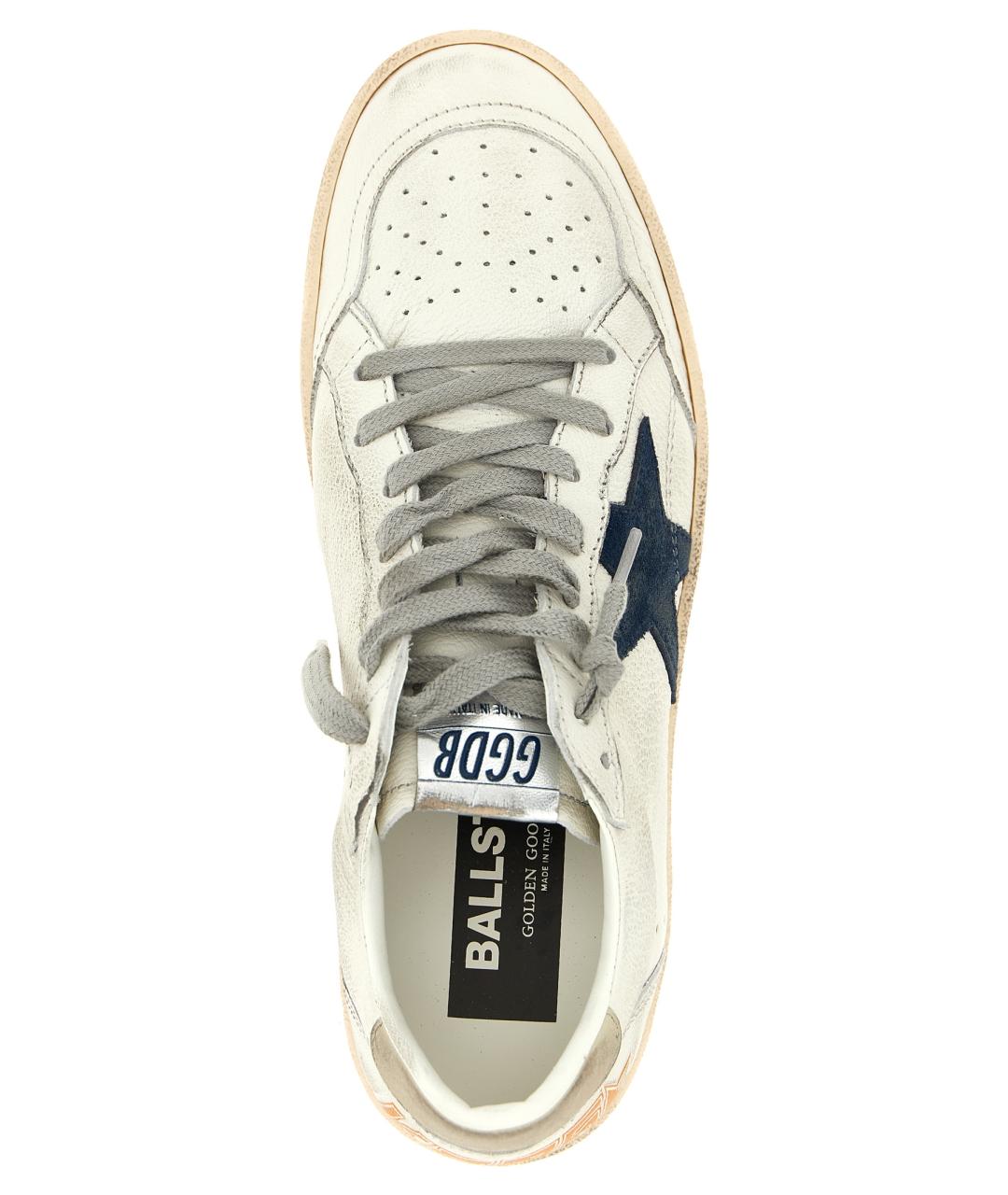 GOLDEN GOOSE DELUXE BRAND Белые кожаные низкие кроссовки / кеды, фото 5