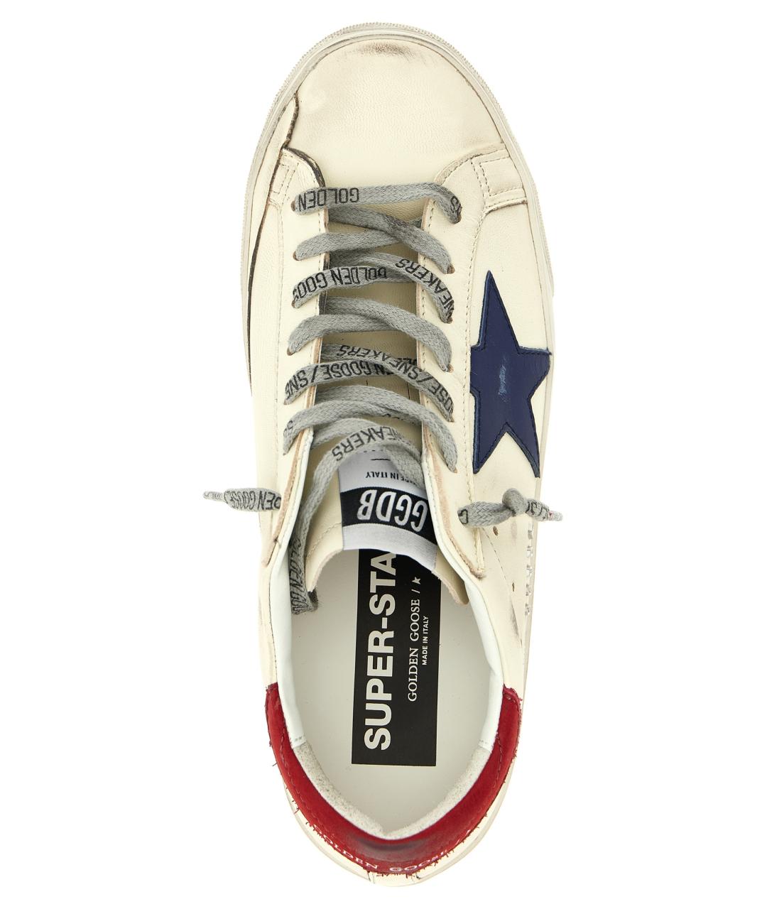 GOLDEN GOOSE DELUXE BRAND Бежевые кожаные низкие кроссовки / кеды, фото 4