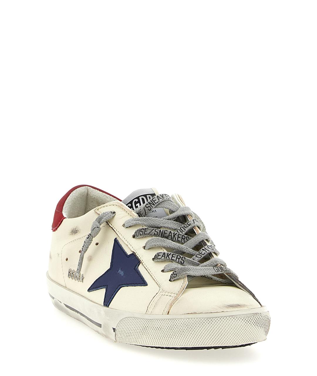 GOLDEN GOOSE DELUXE BRAND Бежевые кожаные низкие кроссовки / кеды, фото 2