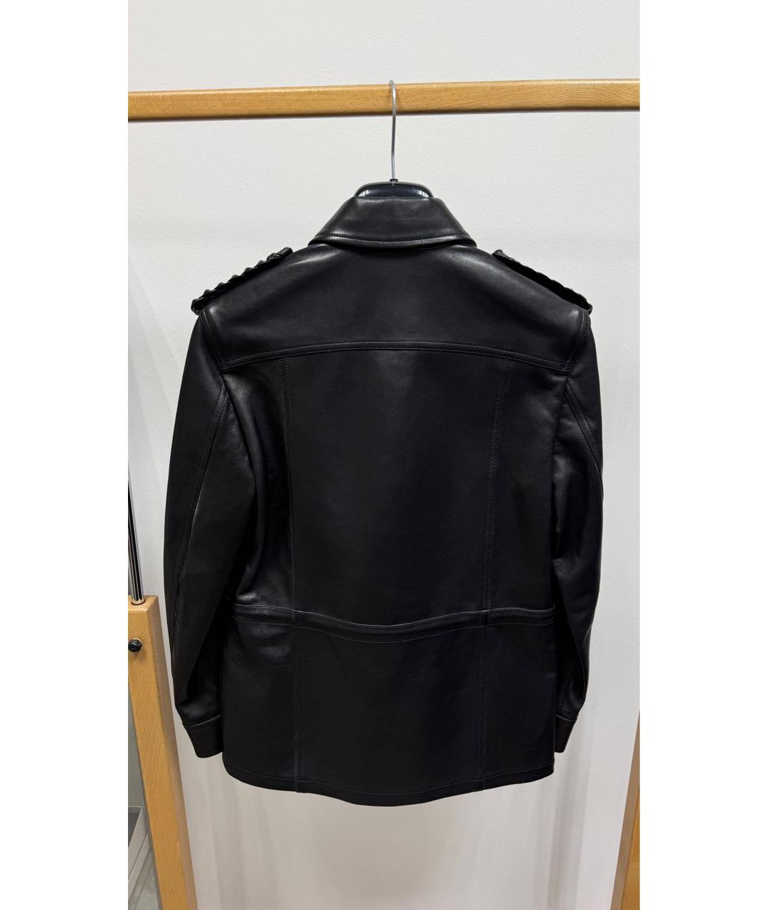 SAINT LAURENT Черная куртка из экзотической кожи, фото 3