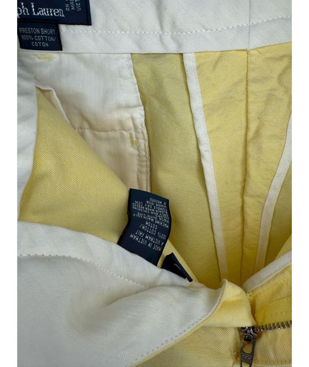 POLO RALPH LAUREN Желтые хлопковые шорты, фото 3