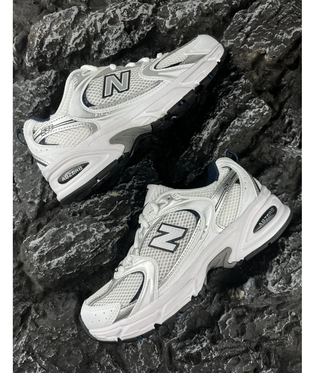 NEW BALANCE Серебряные кроссовки, фото 5