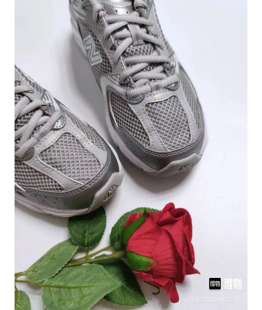 NEW BALANCE Серебряные текстильные кроссовки, фото 8