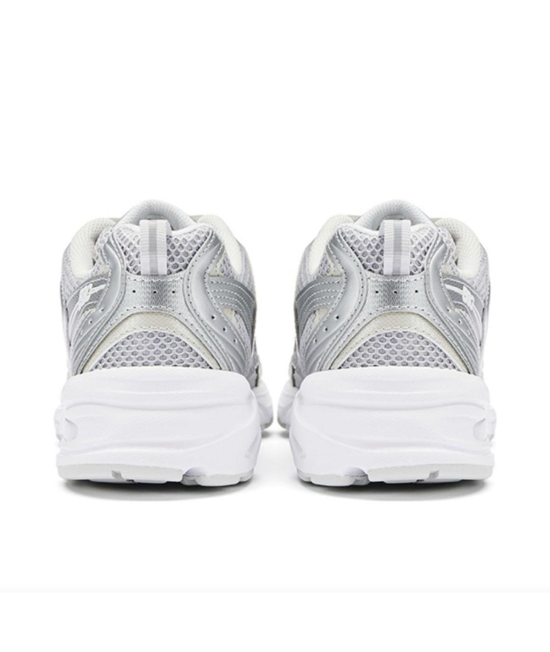 NEW BALANCE Серебряные текстильные кроссовки, фото 4