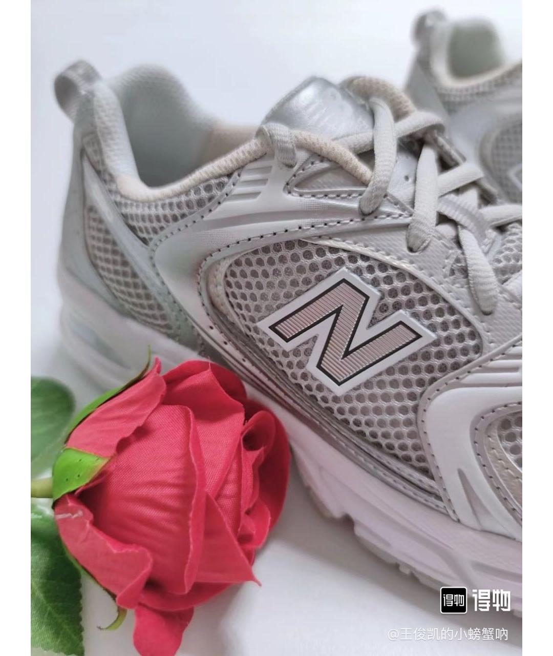 NEW BALANCE Серебряные текстильные кроссовки, фото 6