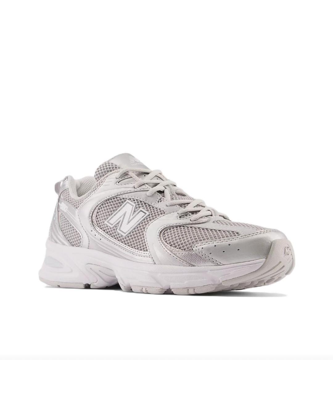 NEW BALANCE Серебряные текстильные кроссовки, фото 2