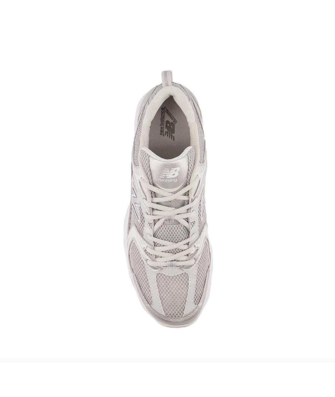 NEW BALANCE Серебряные текстильные кроссовки, фото 3
