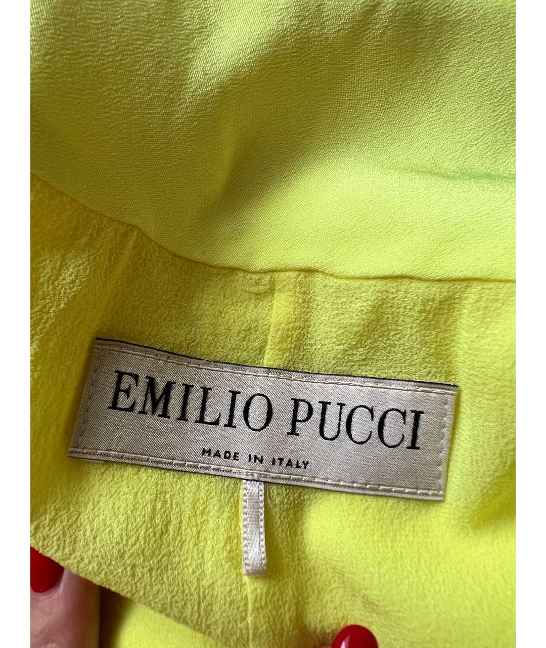 EMILIO PUCCI Желтое коктейльное платье, фото 5
