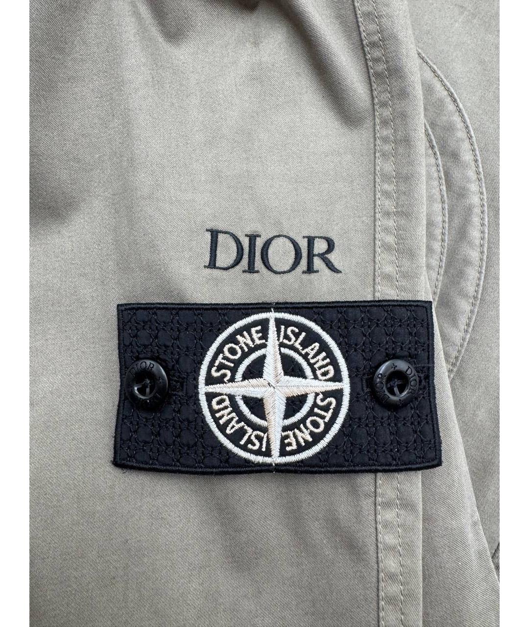 CHRISTIAN DIOR Бежевые хлопковые повседневные брюки, фото 5