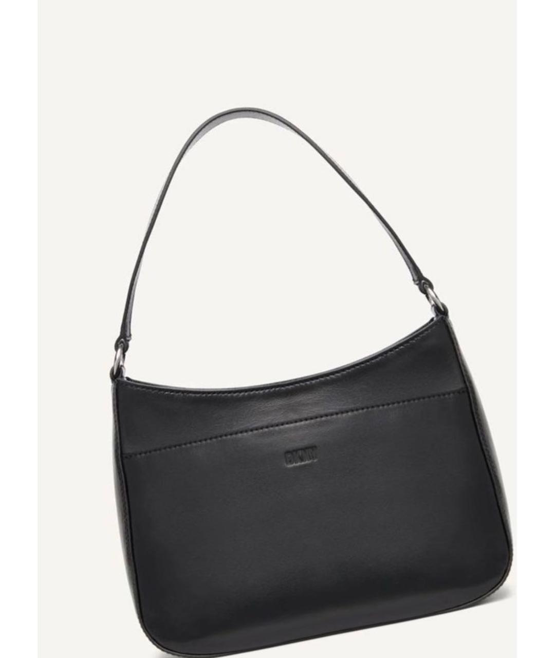DKNY Черная кожаная сумка через плечо, фото 4