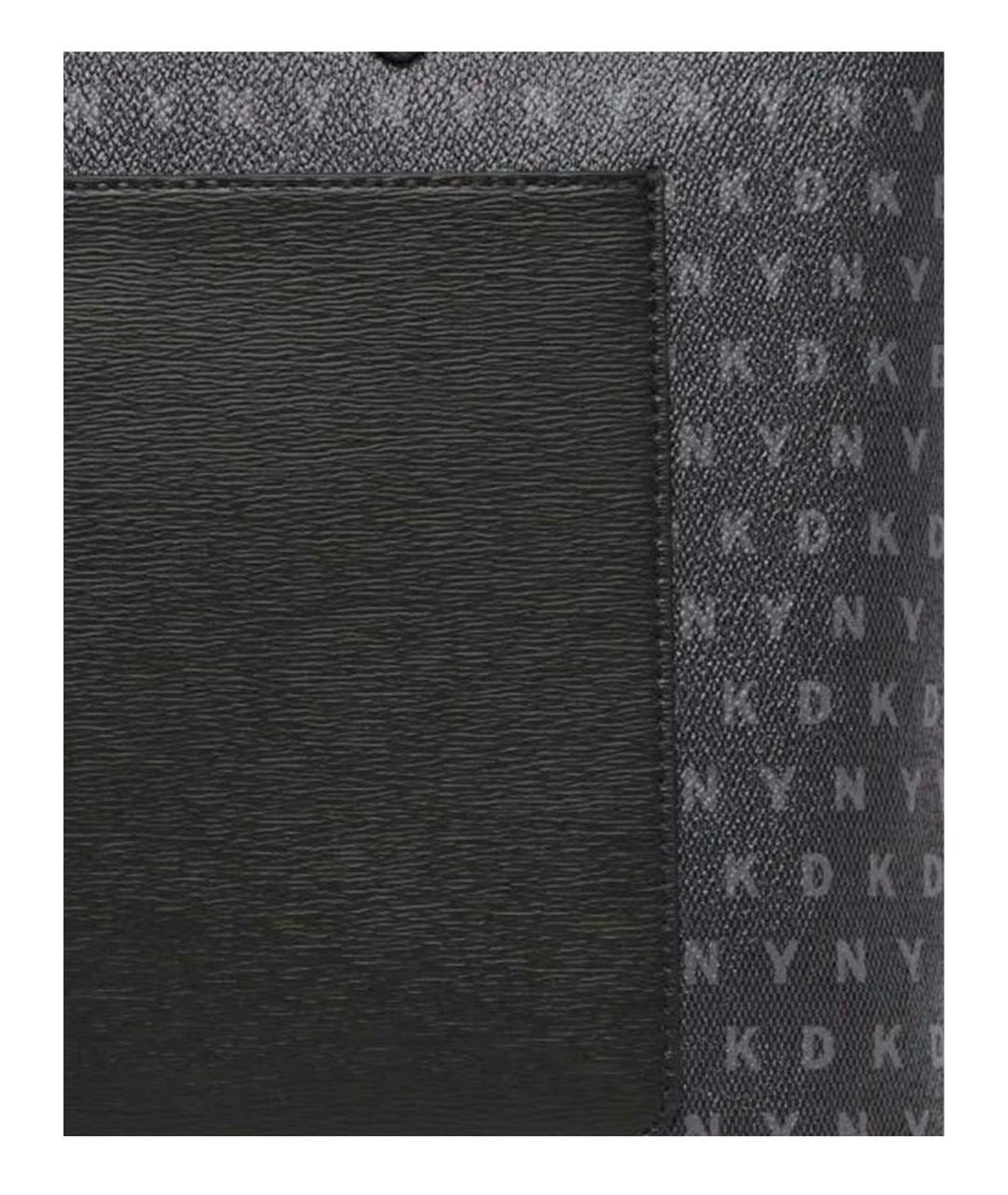 DKNY Антрацитовая тканевая сумка тоут, фото 5