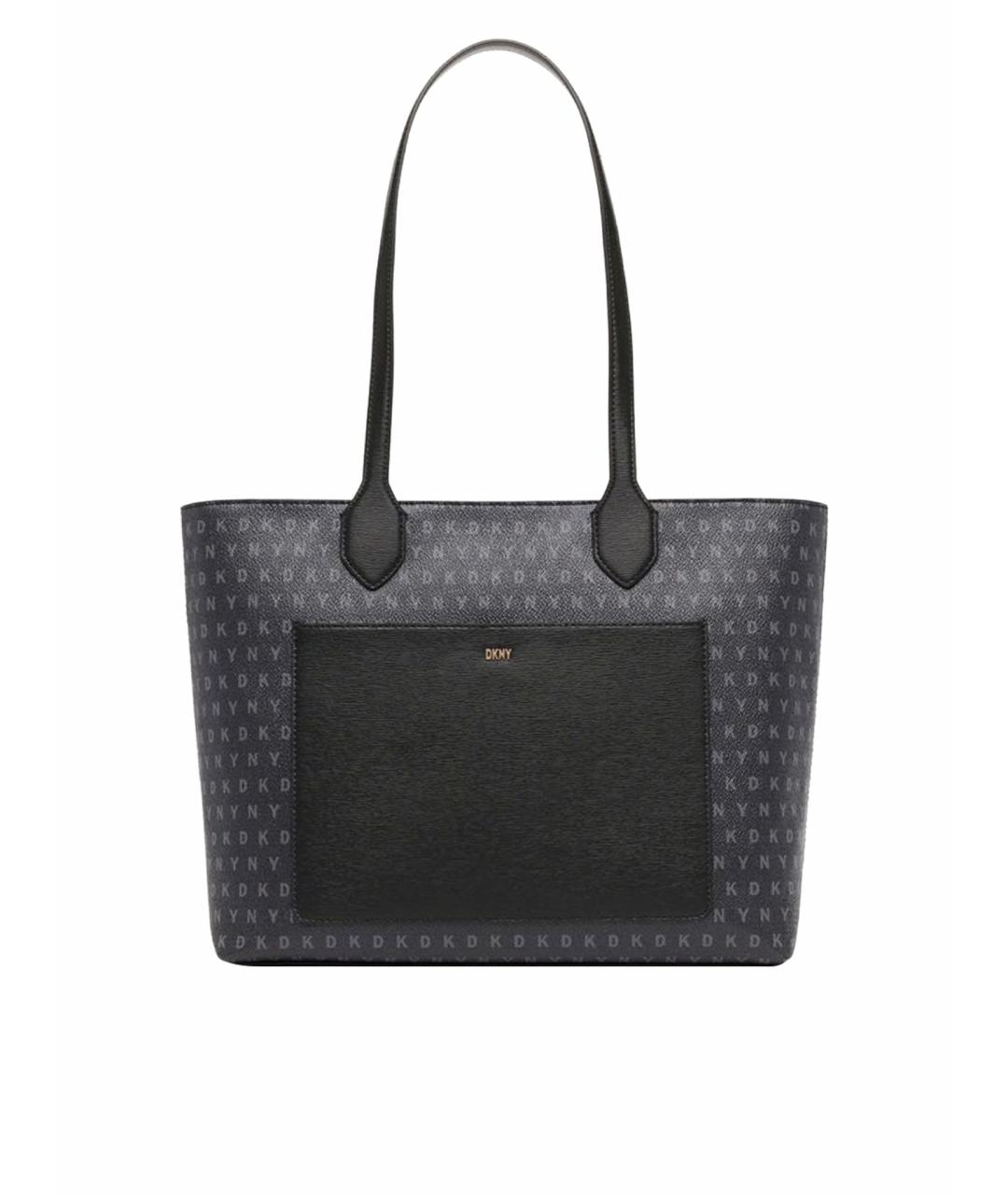 DKNY Антрацитовая тканевая сумка тоут, фото 1