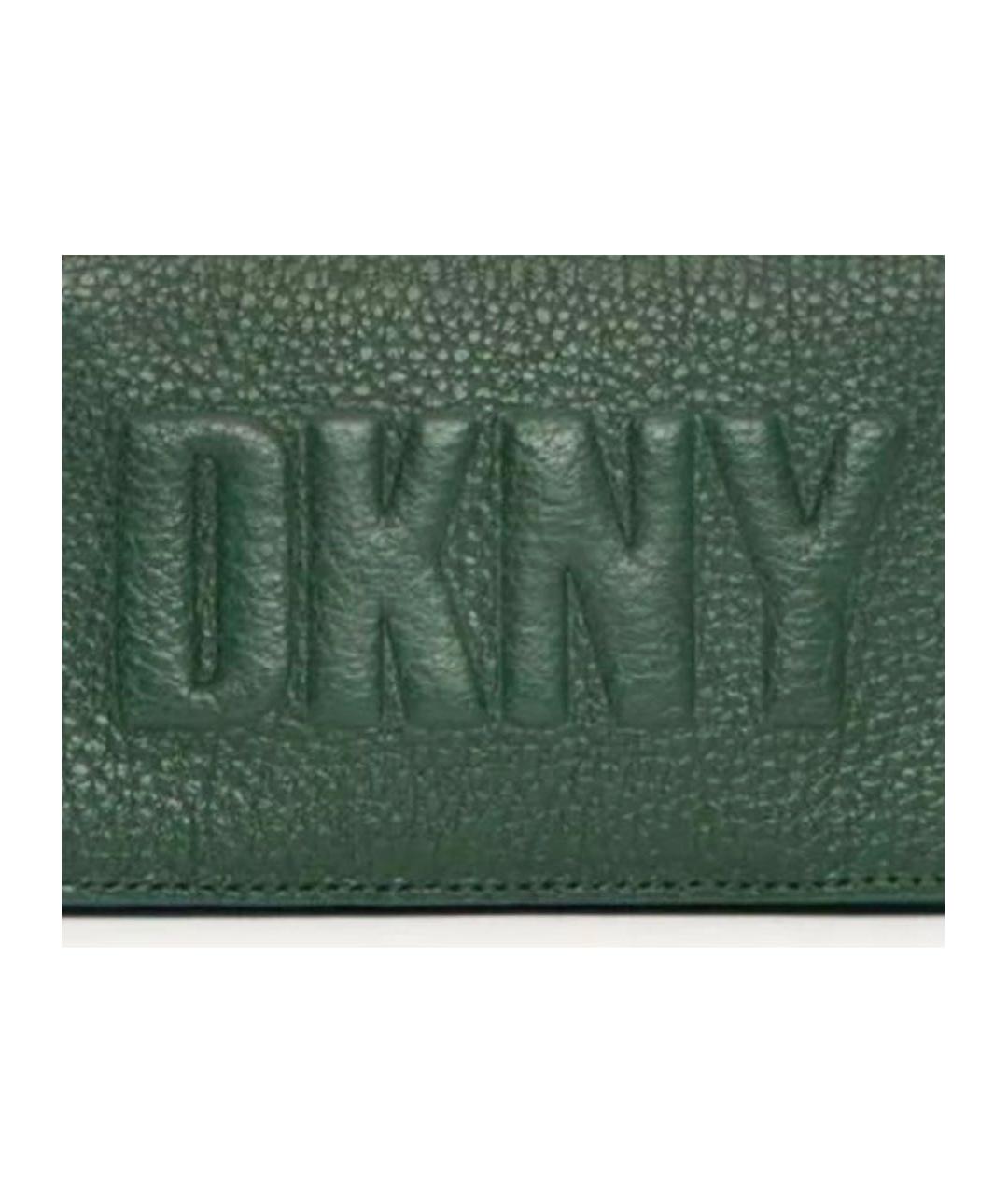 DKNY Зеленый кожаный кошелек, фото 4