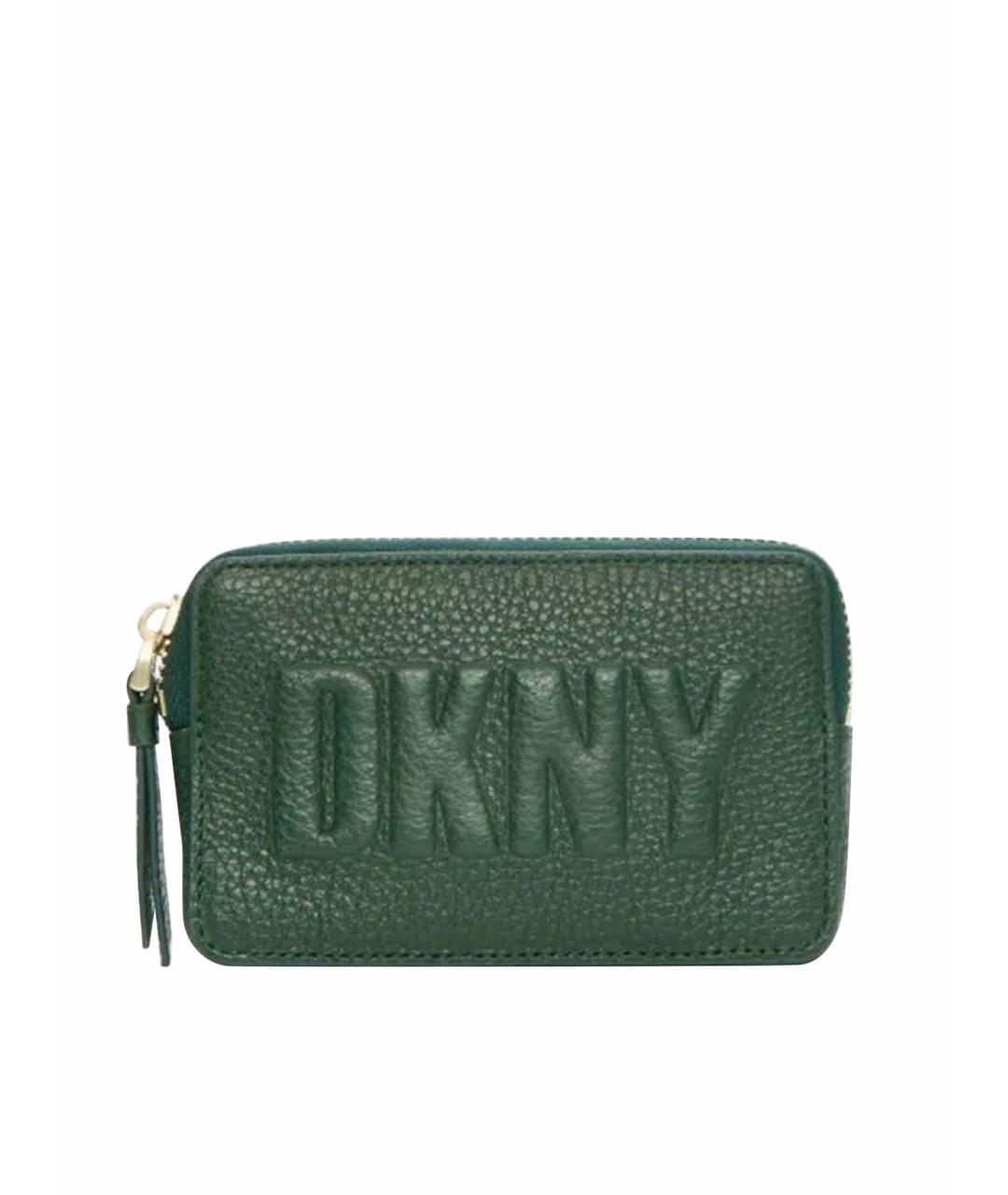 DKNY Зеленый кожаный кошелек, фото 1
