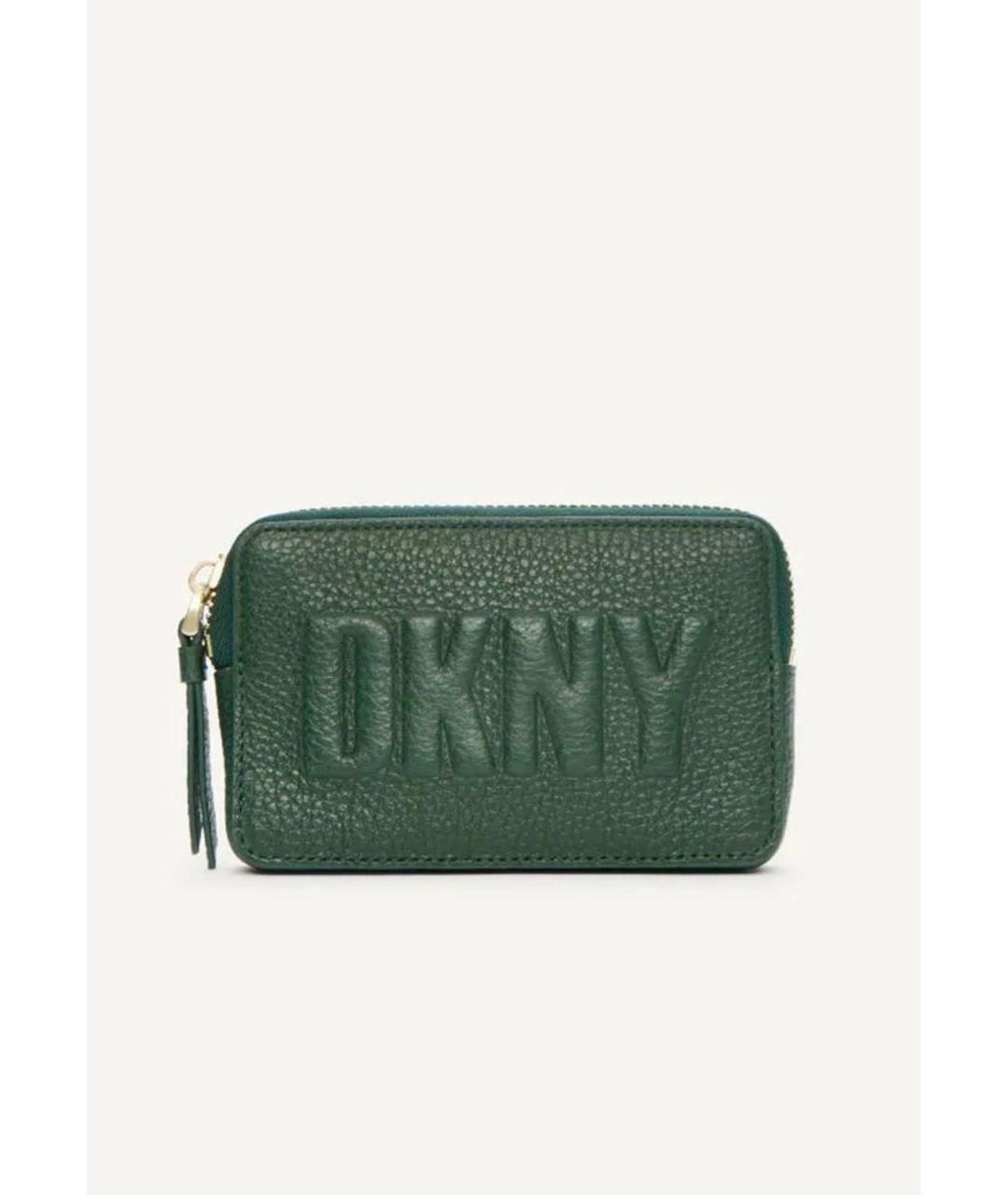 DKNY Зеленый кожаный кошелек, фото 6
