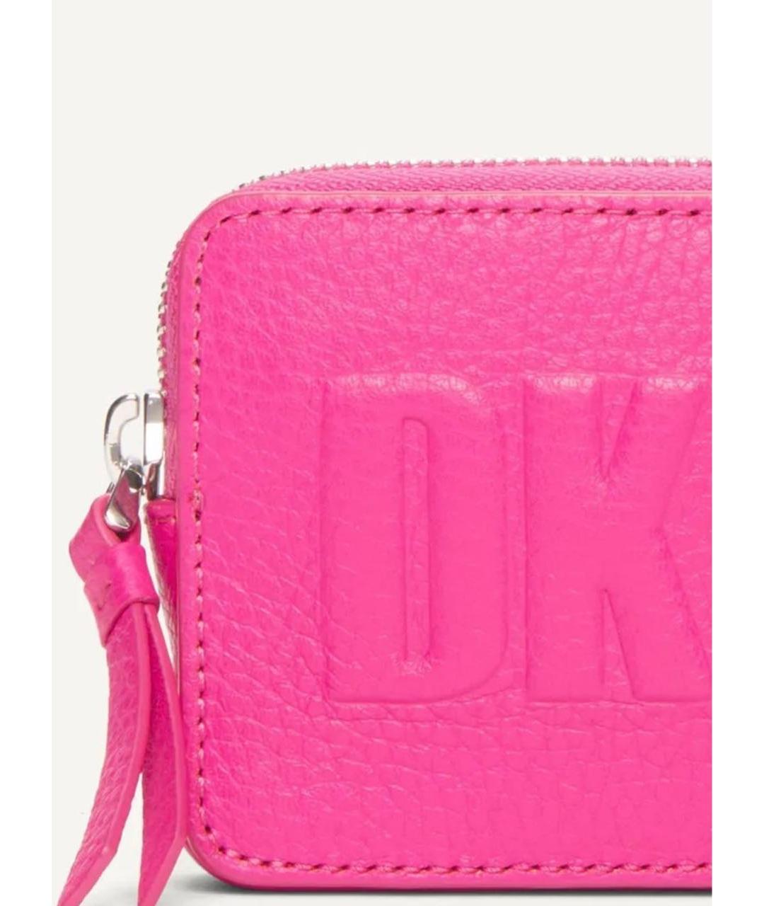 DKNY Розовый кожаный кошелек, фото 4