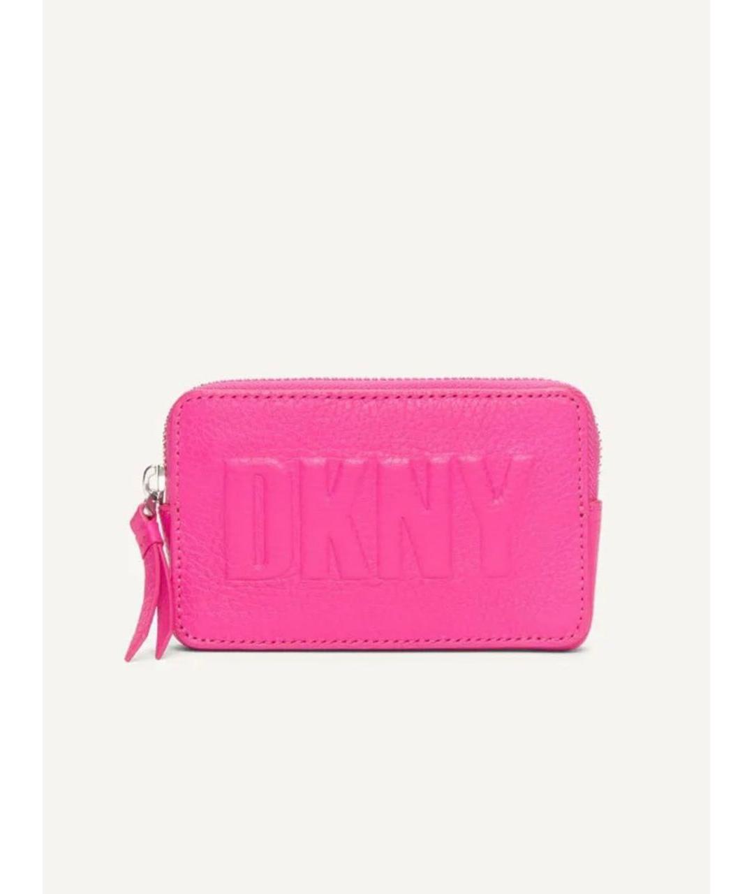 DKNY Розовый кожаный кошелек, фото 6