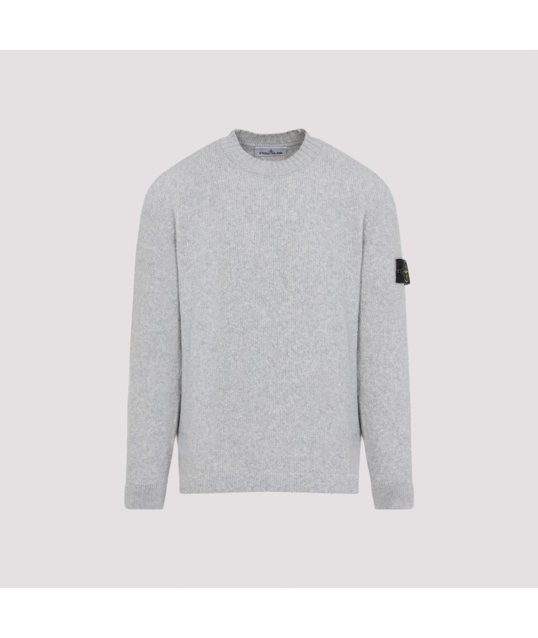 STONE ISLAND Серый шерстяной джемпер / свитер, фото 2