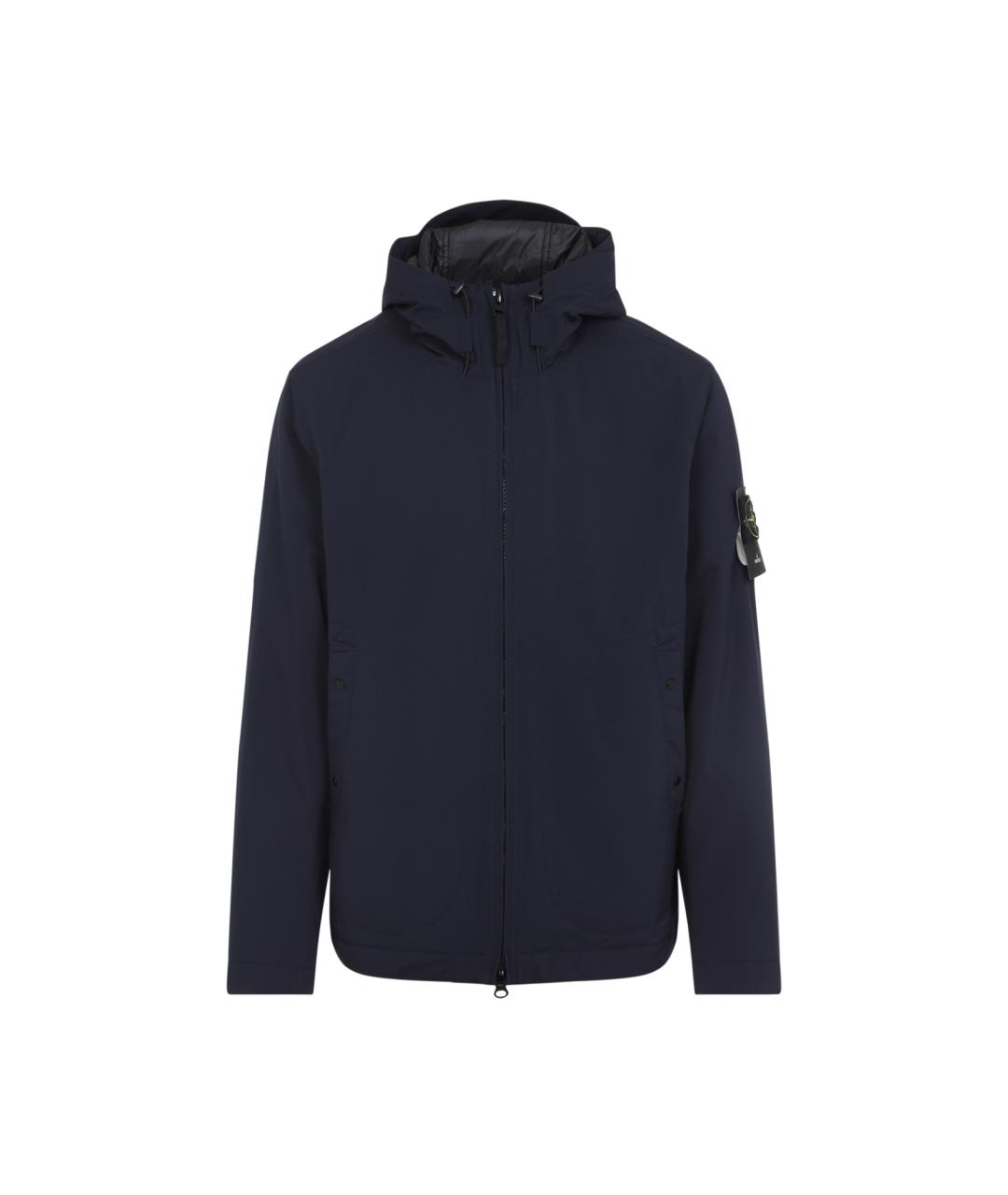 STONE ISLAND Темно-синяя полиэстеровая парка, фото 1