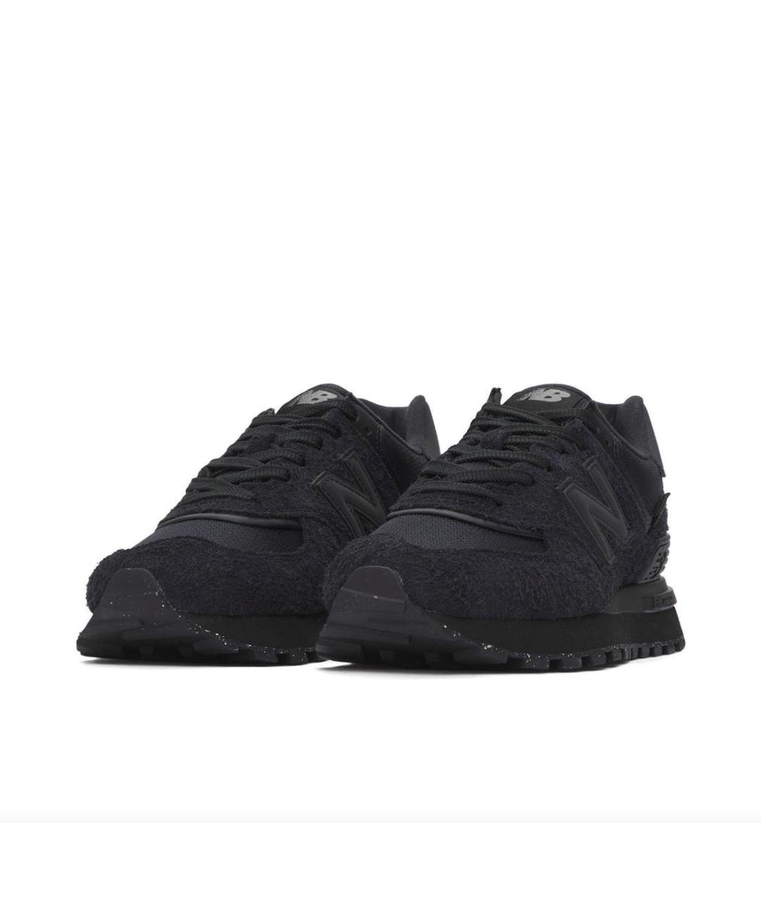 NEW BALANCE Черные замшевые низкие кроссовки / кеды, фото 2