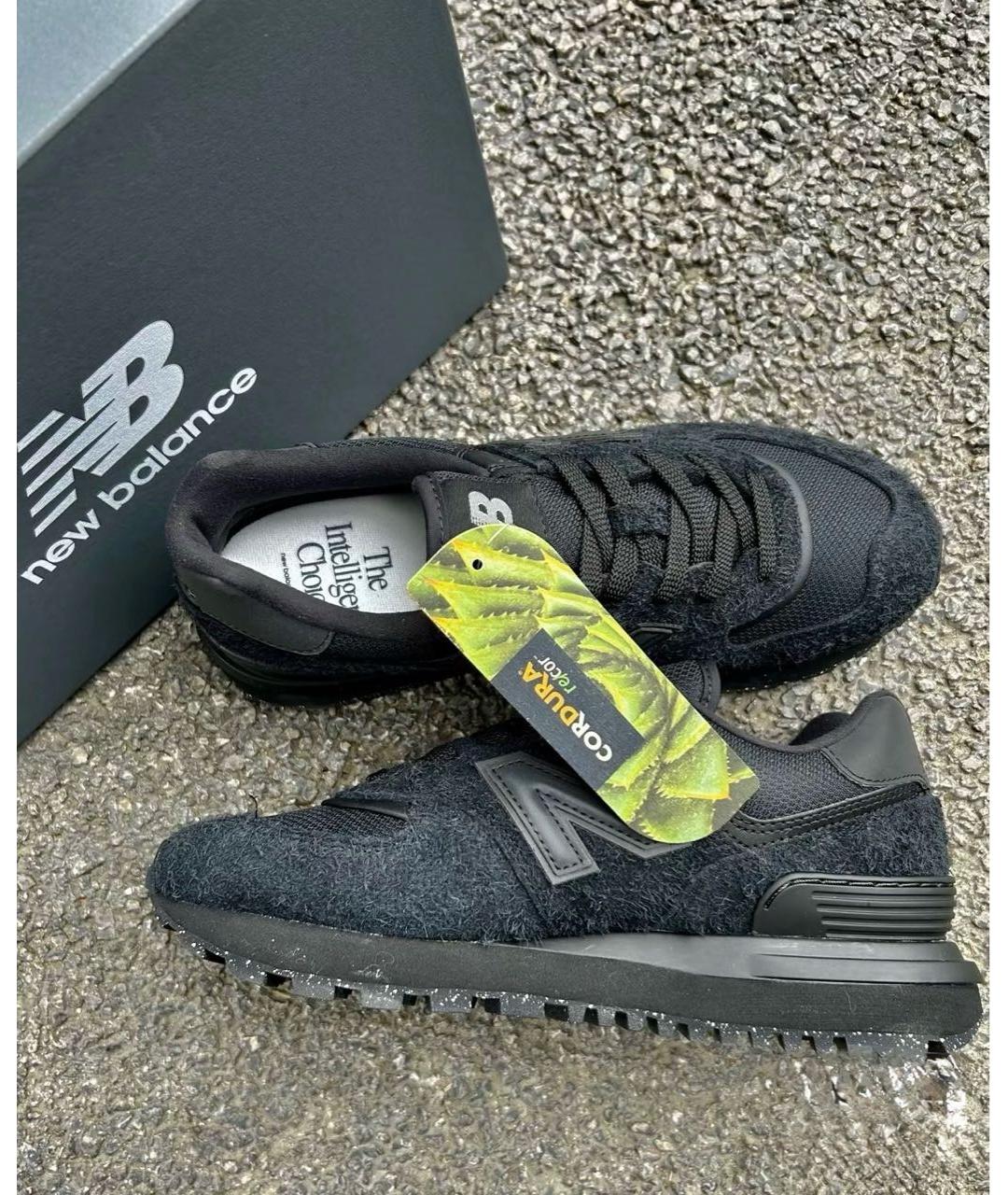 NEW BALANCE Черные замшевые низкие кроссовки / кеды, фото 8