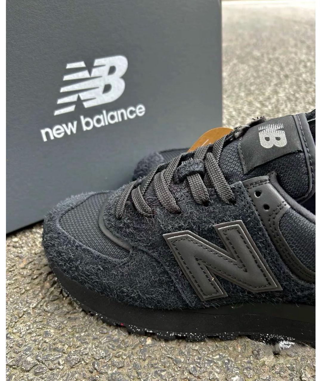 NEW BALANCE Черные замшевые низкие кроссовки / кеды, фото 5