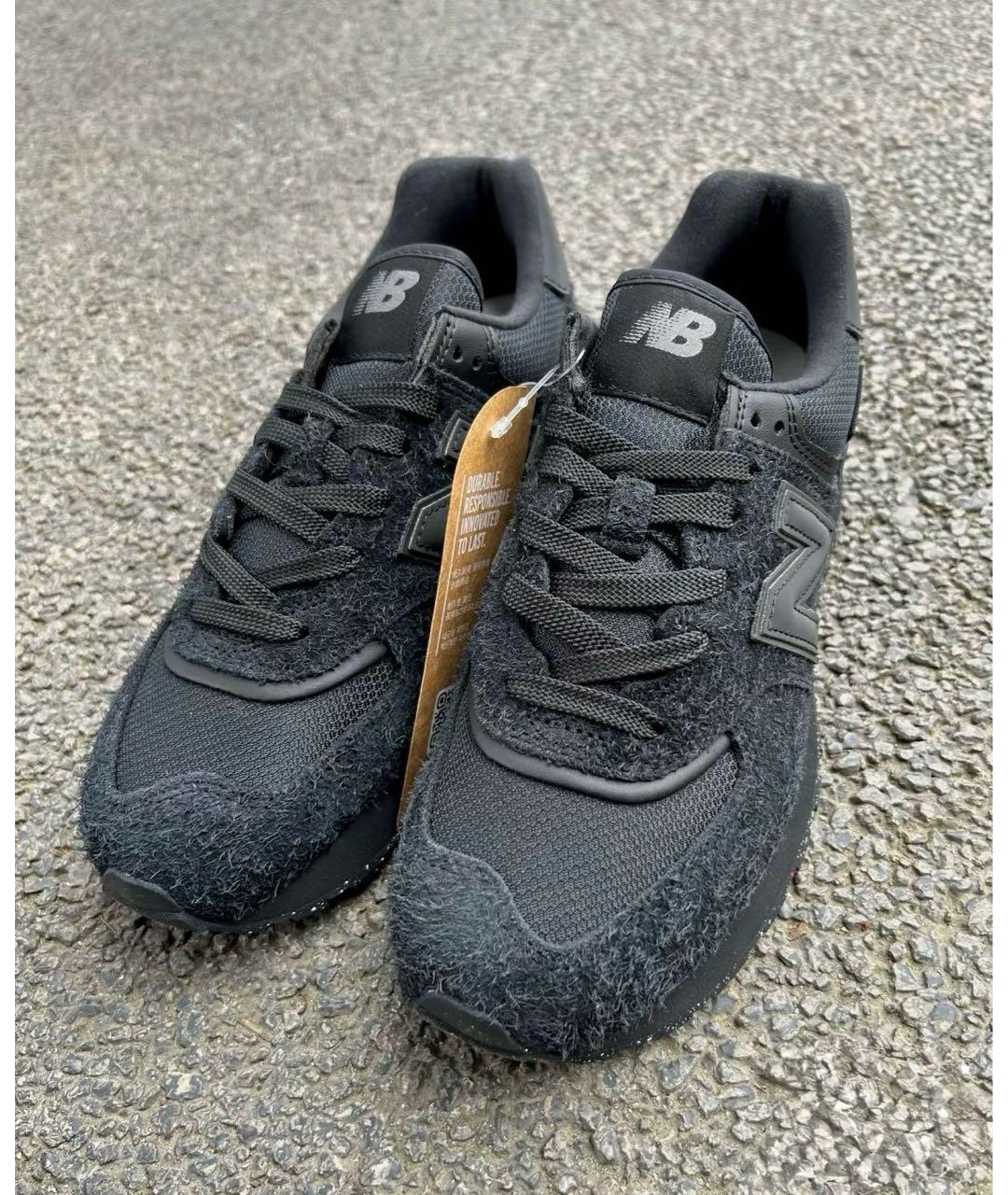 NEW BALANCE Черные замшевые низкие кроссовки / кеды, фото 7
