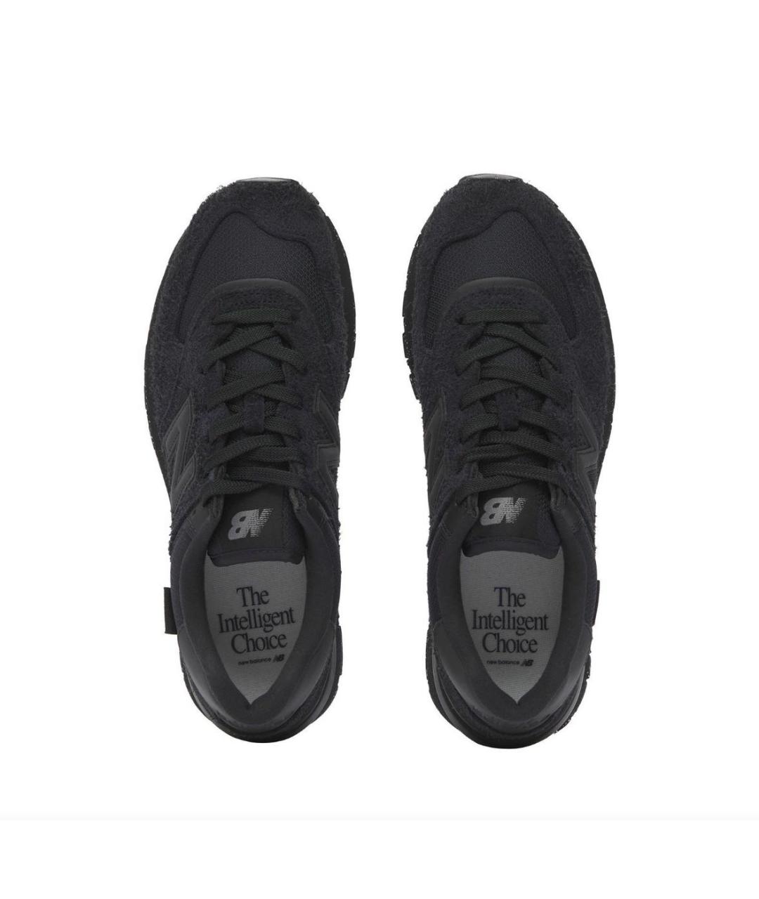 NEW BALANCE Черные замшевые низкие кроссовки / кеды, фото 4