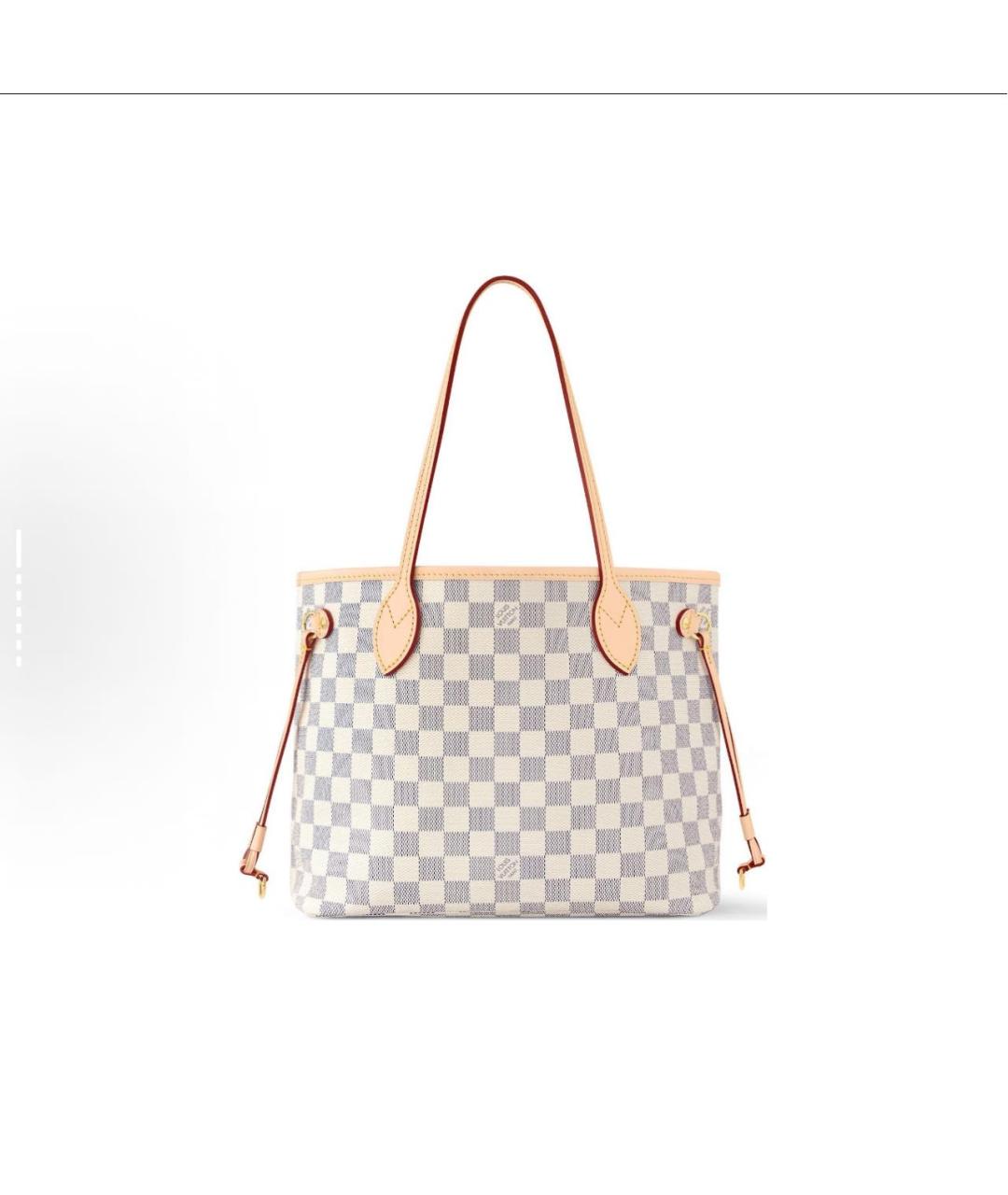 LOUIS VUITTON Бежевая кожаная сумка тоут, фото 5