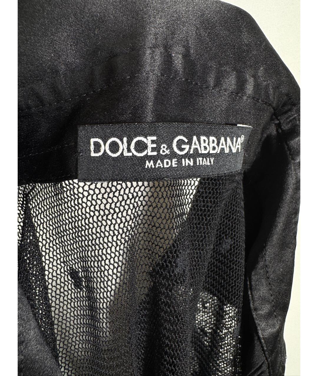 DOLCE&GABBANA Черная шелковая рубашка, фото 7