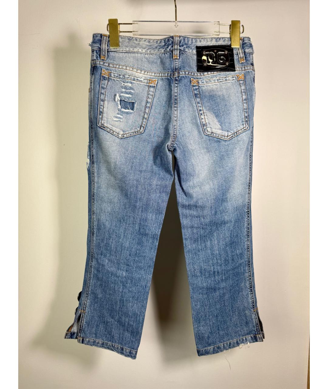 DOLCE&GABBANA Голубые деним бриджи, фото 2