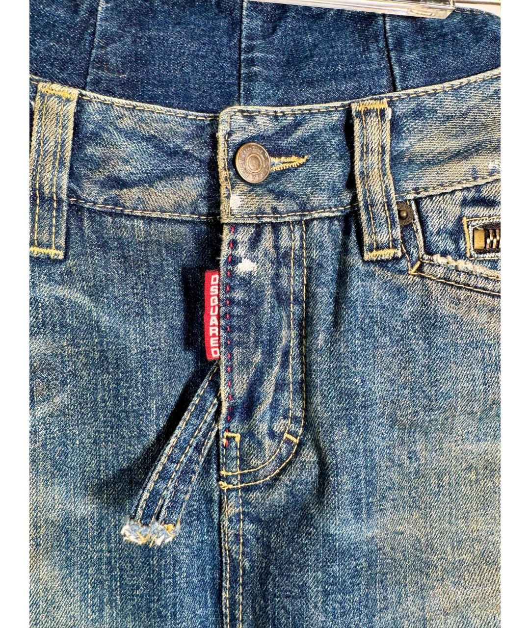 DSQUARED2 Синяя деним юбка мини, фото 4