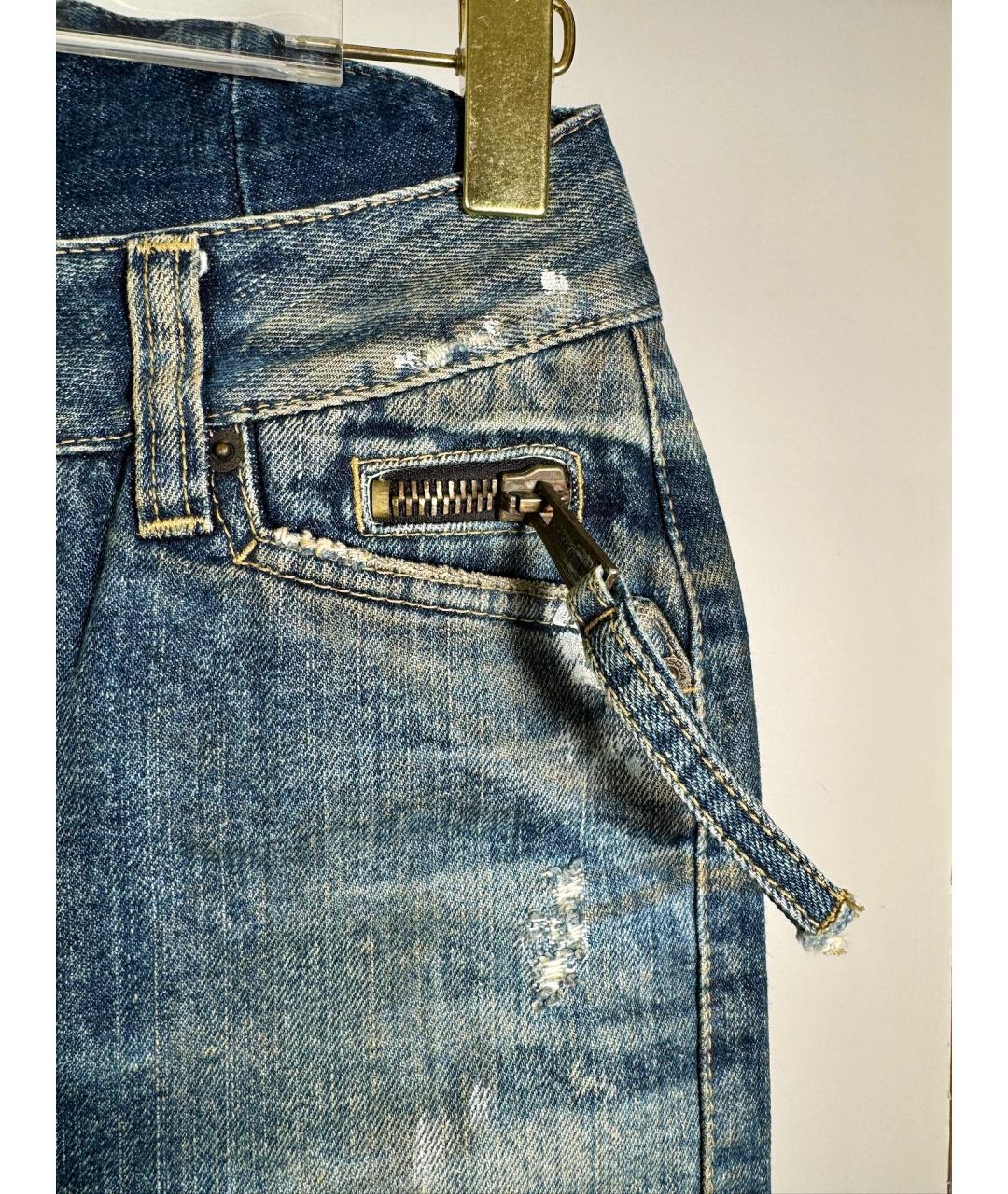 DSQUARED2 Синяя деним юбка мини, фото 5
