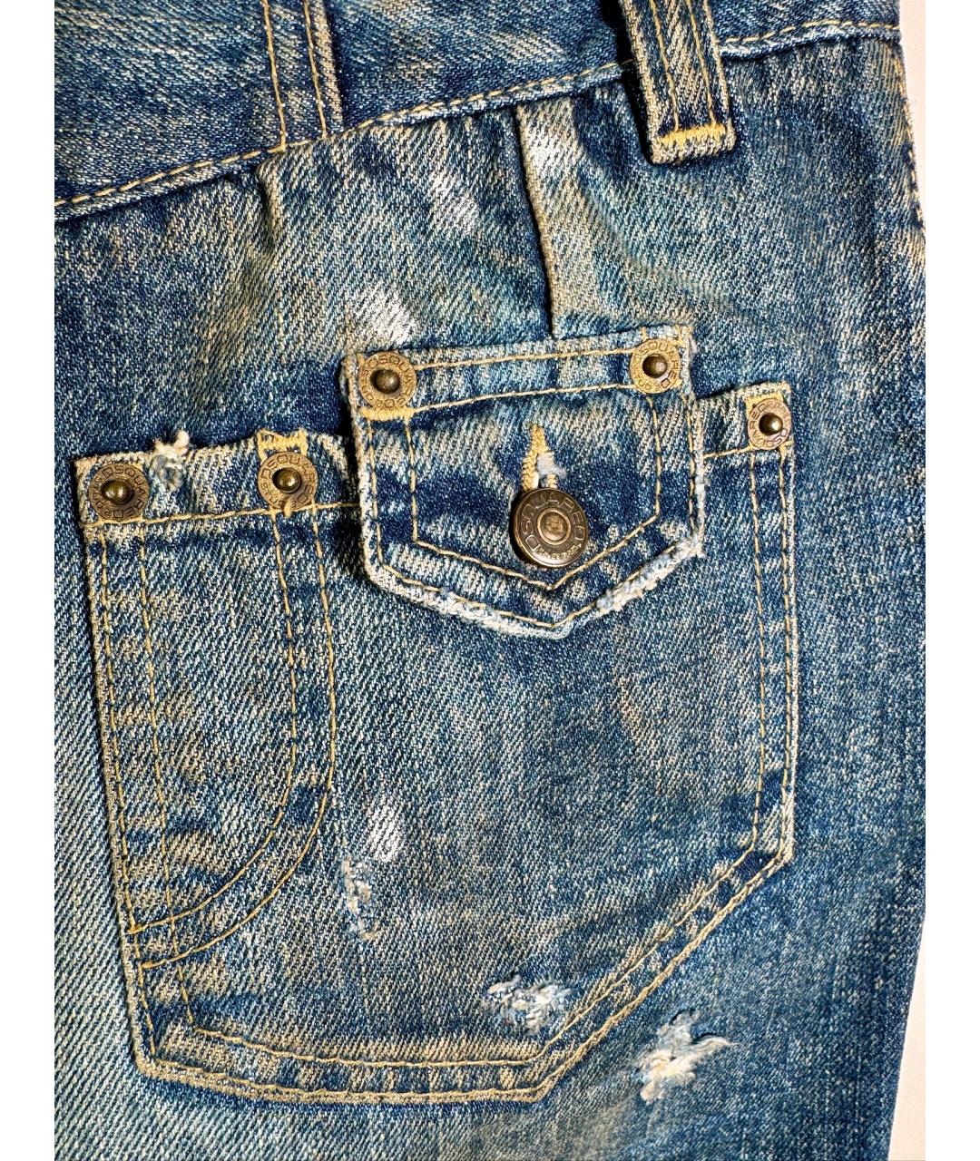 DSQUARED2 Синяя деним юбка мини, фото 9
