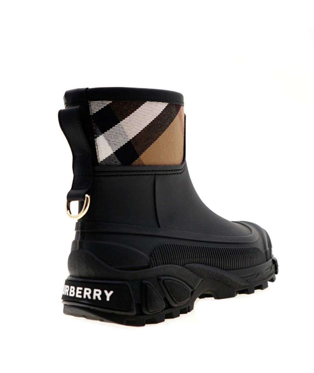 BURBERRY Черные резиновые сапоги, фото 8