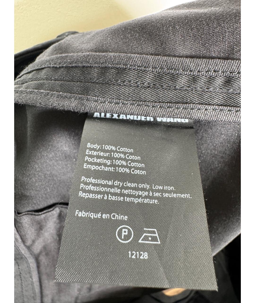 ALEXANDER WANG Черная хлопковая юбка-шорты, фото 7