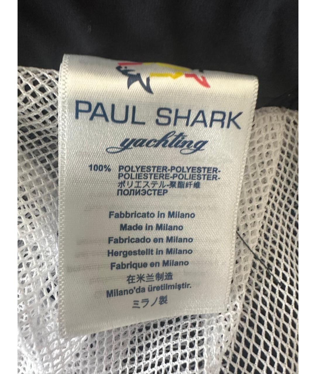 PAUL & SHARK Темно-синие атласные шорты, фото 4