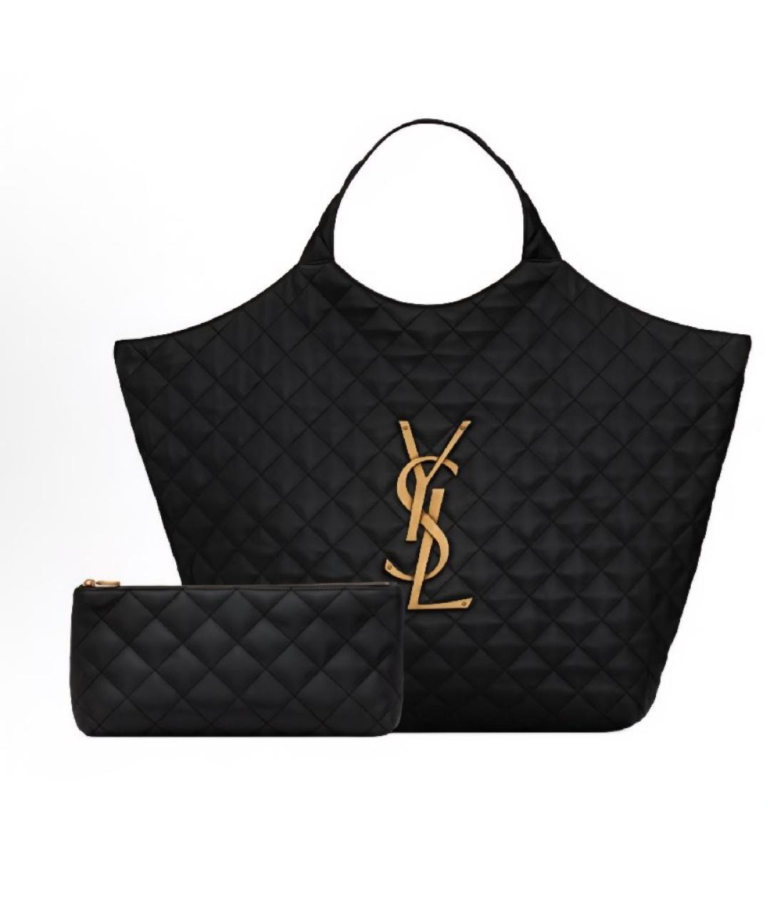SAINT LAURENT Черная сумка тоут, фото 4