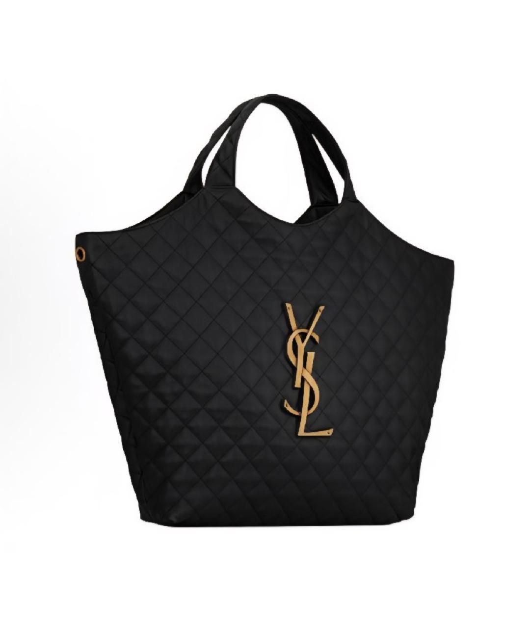 SAINT LAURENT Черная сумка тоут, фото 3