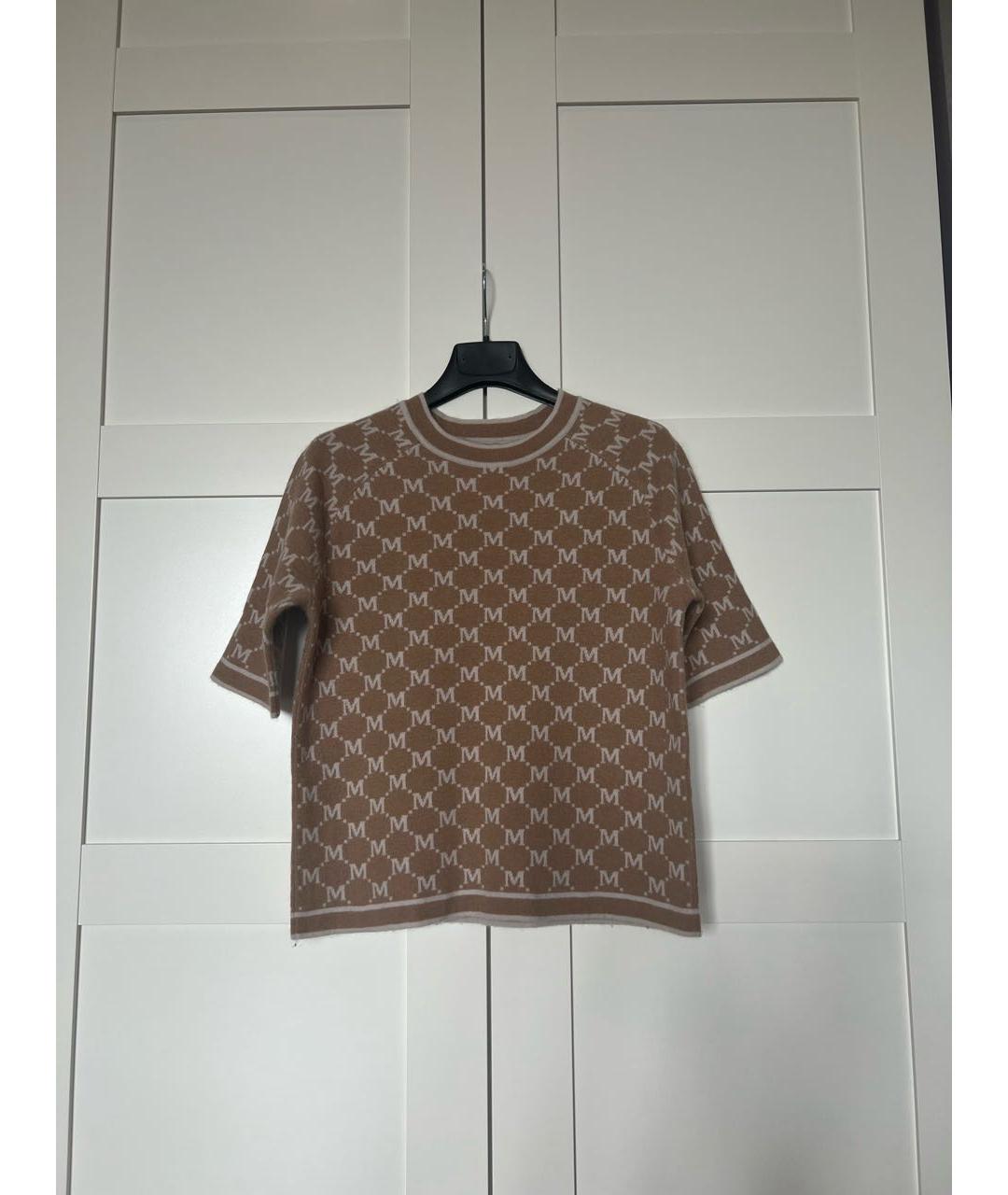 'S MAX MARA Бежевый шерстяной джемпер / свитер, фото 6