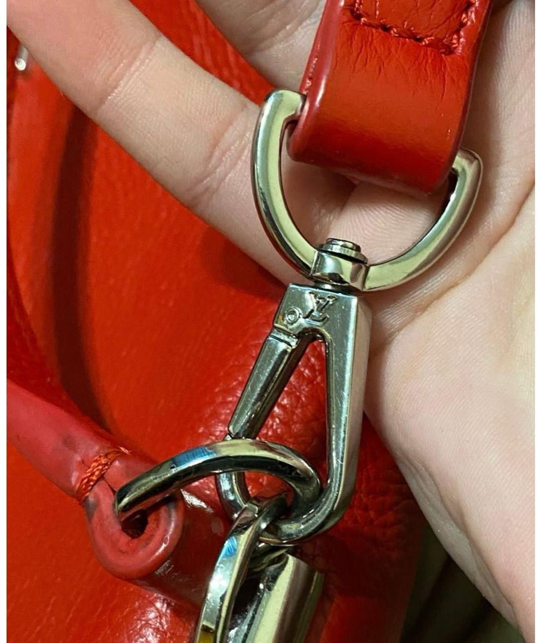 LOUIS VUITTON Красная кожаная сумка через плечо, фото 7