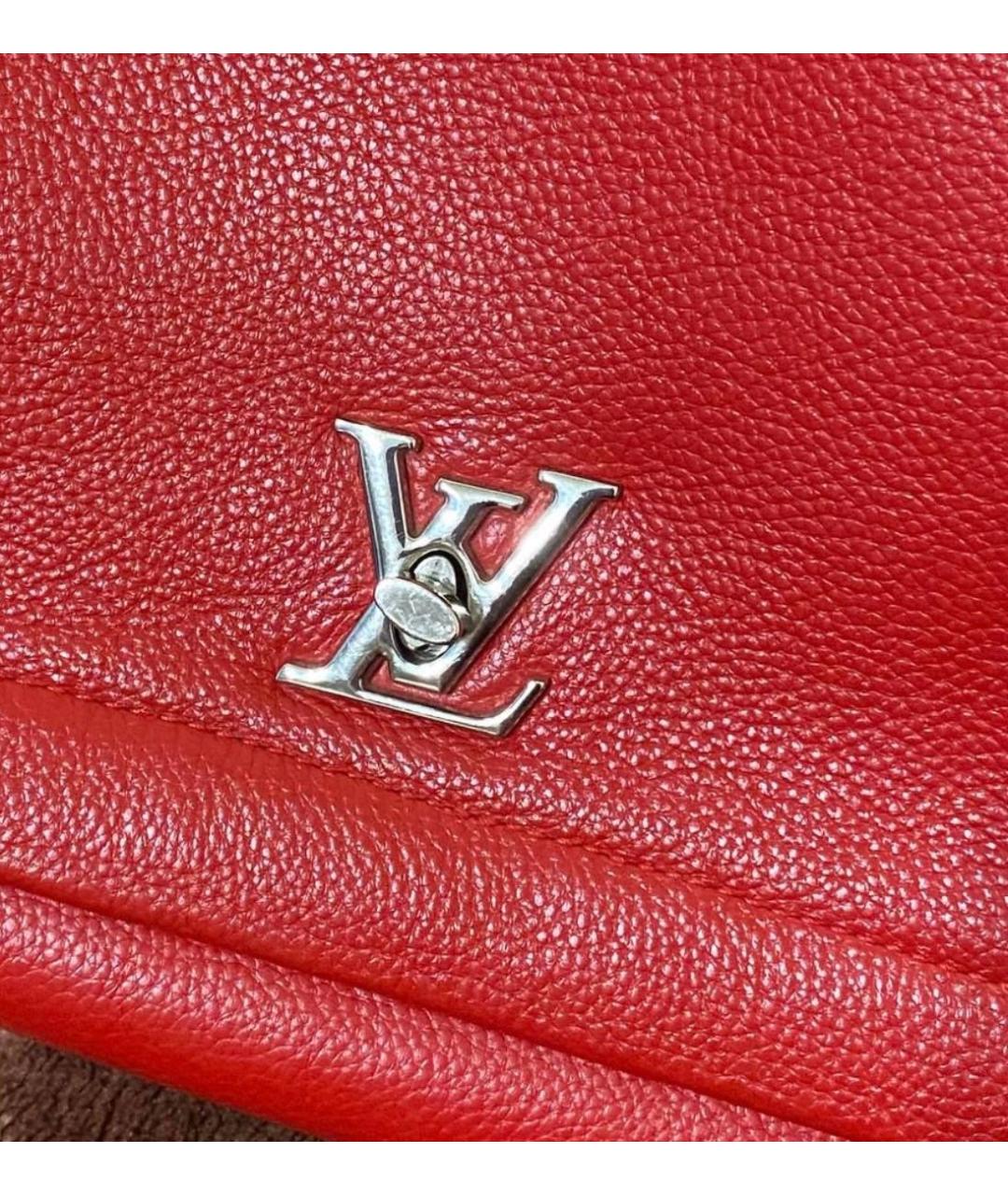 LOUIS VUITTON Красная кожаная сумка через плечо, фото 4